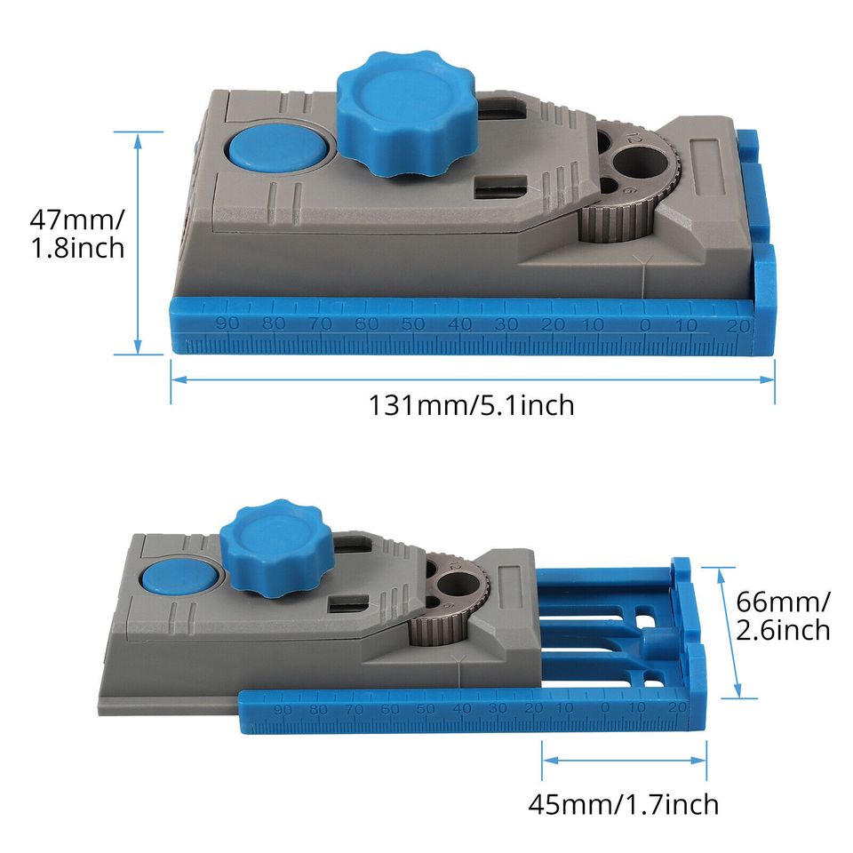 eSynic Pocket Hole Jig Kit Tool System Woodworking Hole Screw Drill Set for Joinery DIY