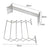 eSynic 80cm Wall Mounted Expandable Cloth Drying Towel Rack Retractable Laundry Hanger US