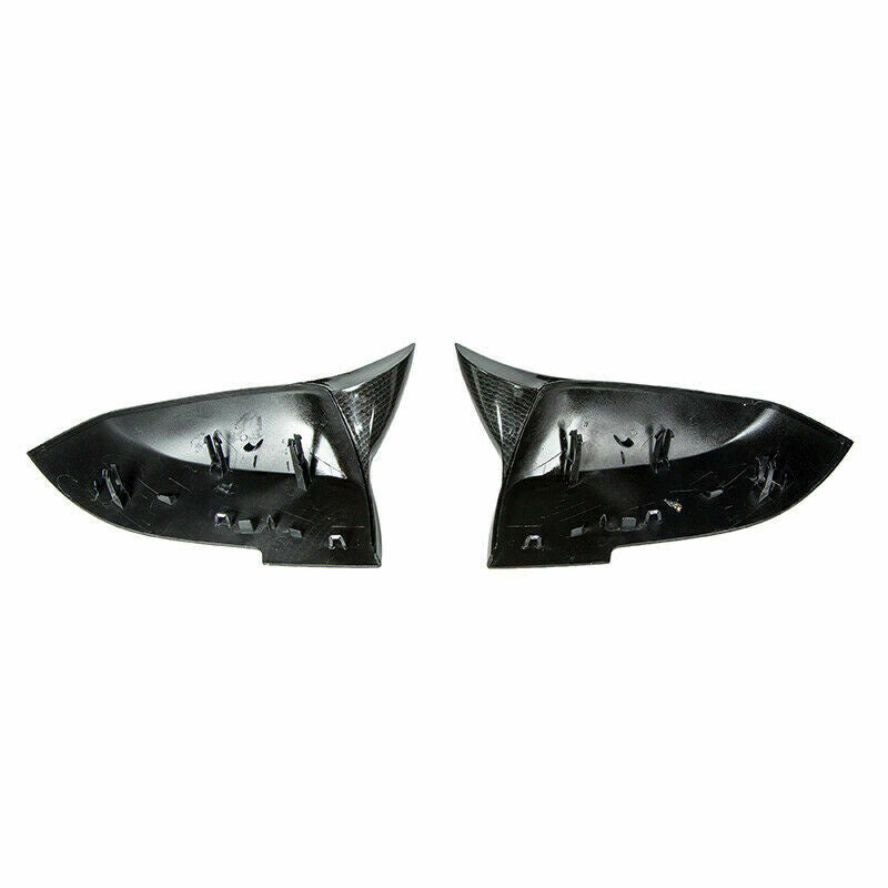 eSynic Carbon Fiber Black Rear Mirror Cover Caps for BMW F30 F31 320i 328i 330i 335i