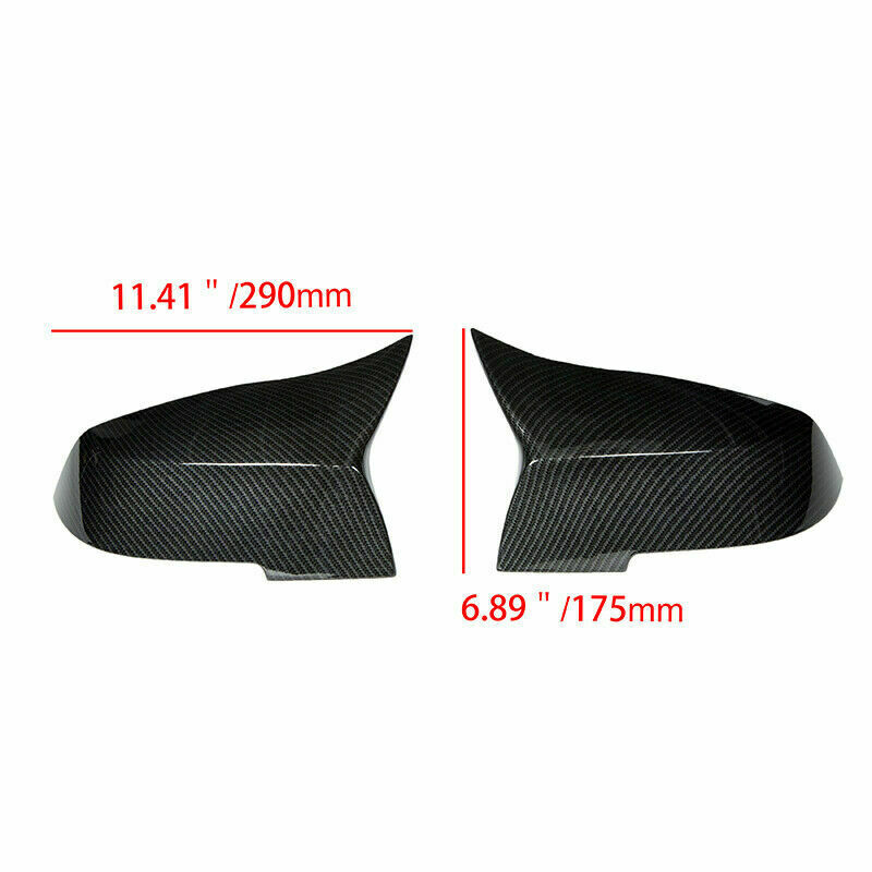 eSynic Carbon Fiber Black Rear Mirror Cover Caps for BMW F30 F31 320i 328i 330i 335i