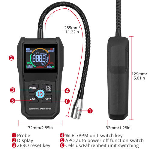 High Precision Gas Leak Detector Combustible Natural Gas Propane Tester Sensor