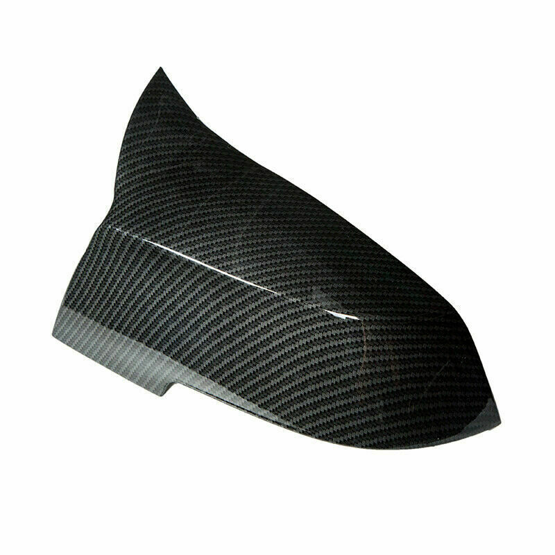 eSynic Carbon Fiber Black Rear Mirror Cover Caps for BMW F30 F31 320i 328i 330i 335i