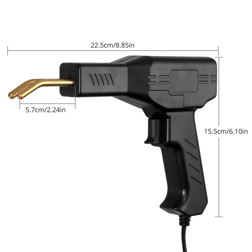 eSynic 50W Plastic Welder Hot Stapler Machine Handy Gun Car Bumper Repair Kit + Staples