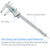 eSynic 8 in Stainless Steel Digital Vernier Caliper Waterproof Micrometer Feeler Gauge