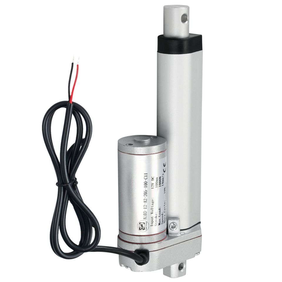 eSynic 4 in Stroke Linear Actuator 1000N Pound Max Lift 12V Volt DC Motor For Auto Car
