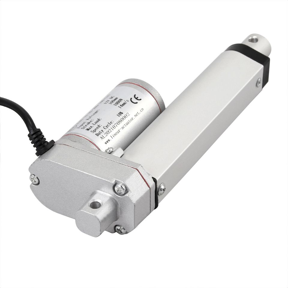 eSynic 4 in Stroke Linear Actuator 1000N Pound Max Lift 12V Volt DC Motor For Auto Car
