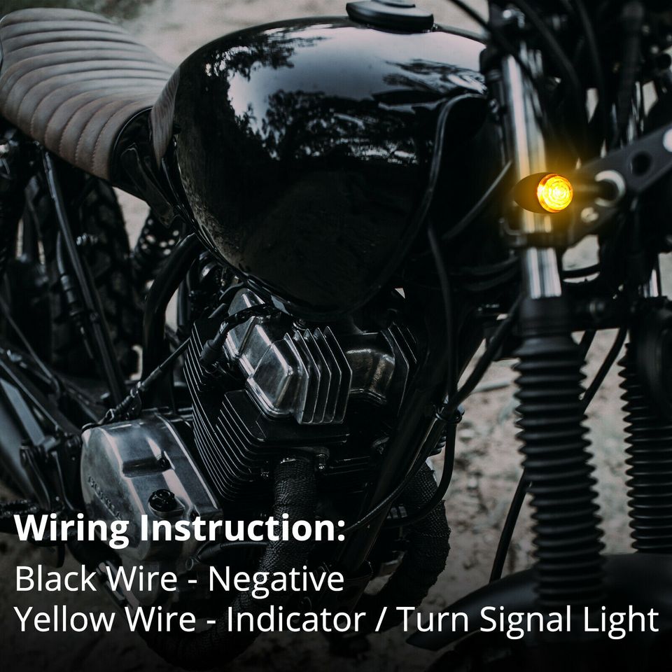 eSynic 4Pcs Amber Chrome Bullet Turn Signal Lights Indicator For Harley Motorcycle