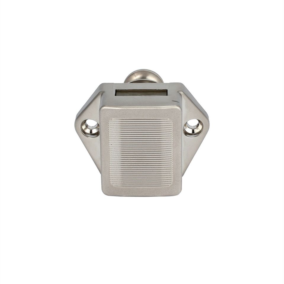 eSynic 10 PCS Silver Push Button Drawer Camper Door Catch Lock Caravan RV Cabinet Latch Knob