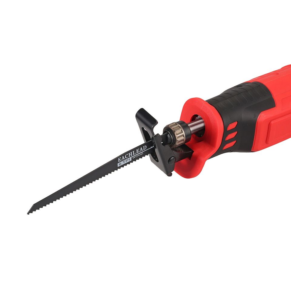 eSYNiC 21V Cordless Reciprocating Saw Recip Sabre Saw Blades + Battery for Wood, Metal