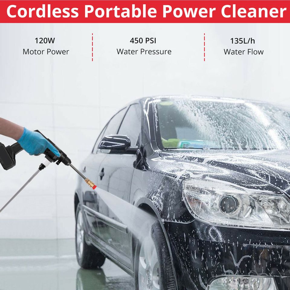 eSYNiC High Pressure Cleaner Car Washer Spray Cordless Water Sprayer Cleaning Machine