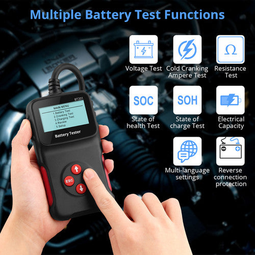 Car Battery Tester 12V Battery Load Test Charging Cranking Analyzer 100- 2000CCA