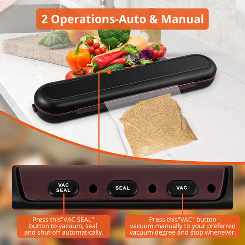 Vacuum Sealer Machine Food Preservation Storage Saver Automatic W/ 20 Seal Bags