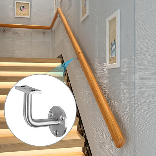 4* Handrail Bannister Support Stair Rail Bracket Balustrade Fixing Wall-Mounted