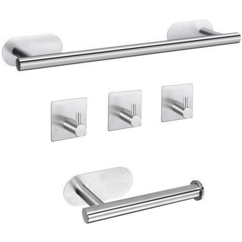 Bathroom Towel Rail Rack Holder Wall Mounted Kitchen Hook Bath Accessories Kit