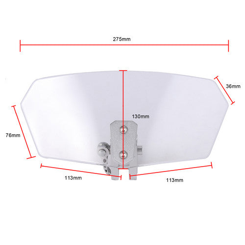 Pare-brise de Moto Universelle Extension de Déflecteur Transparent /Clair