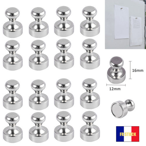 Puissant Aimant néodyme pour Panneaux Mur, réfrigérateur 16x12mm (16PCS)