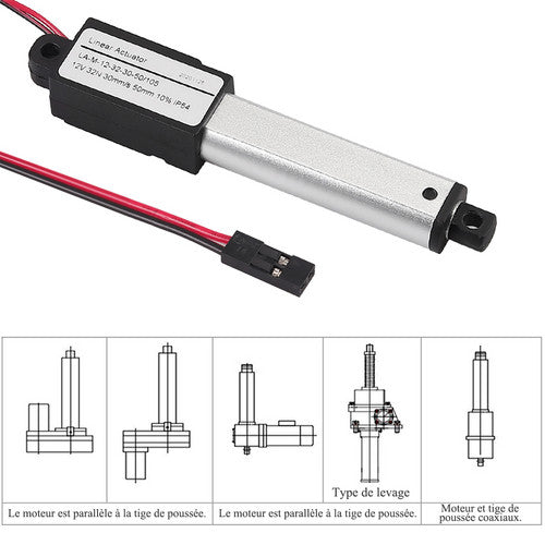 Actionneur Linéaire Electrique DC12V 32N Pour ouvre-porte RV Voiture automatique