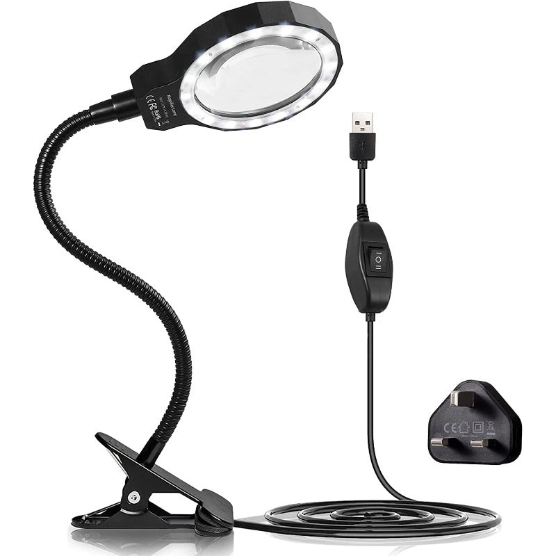 eSynic Handsfree 5X Magnifying Glass with Light