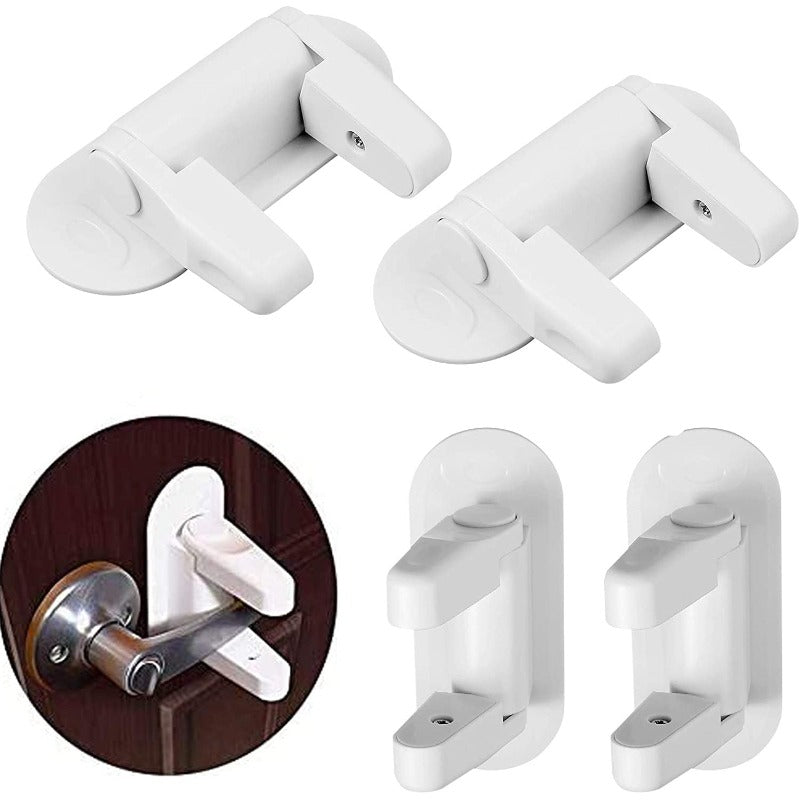 eSynic Professional 4Pcs Door Handle Lock Child Proof