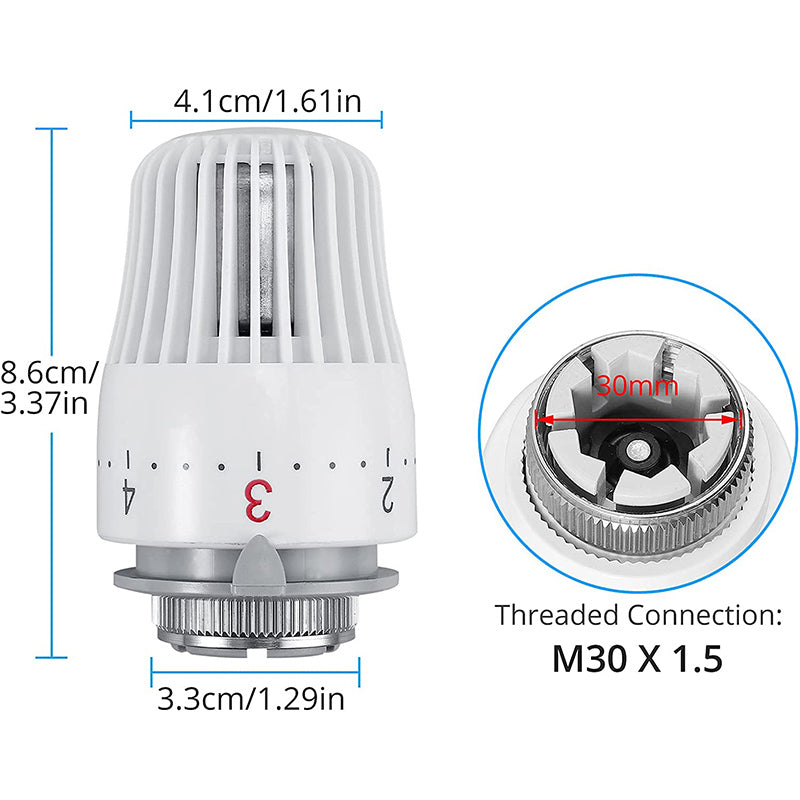 eSynic 2Pcs Popular Thermostat Radiator Heads