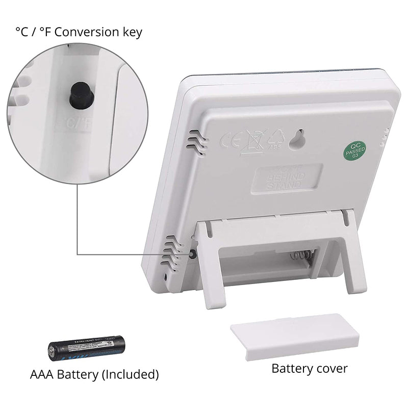 eSynic 2PCS Backlight Hygrometers Meter Indoor Digital Hygrometer
