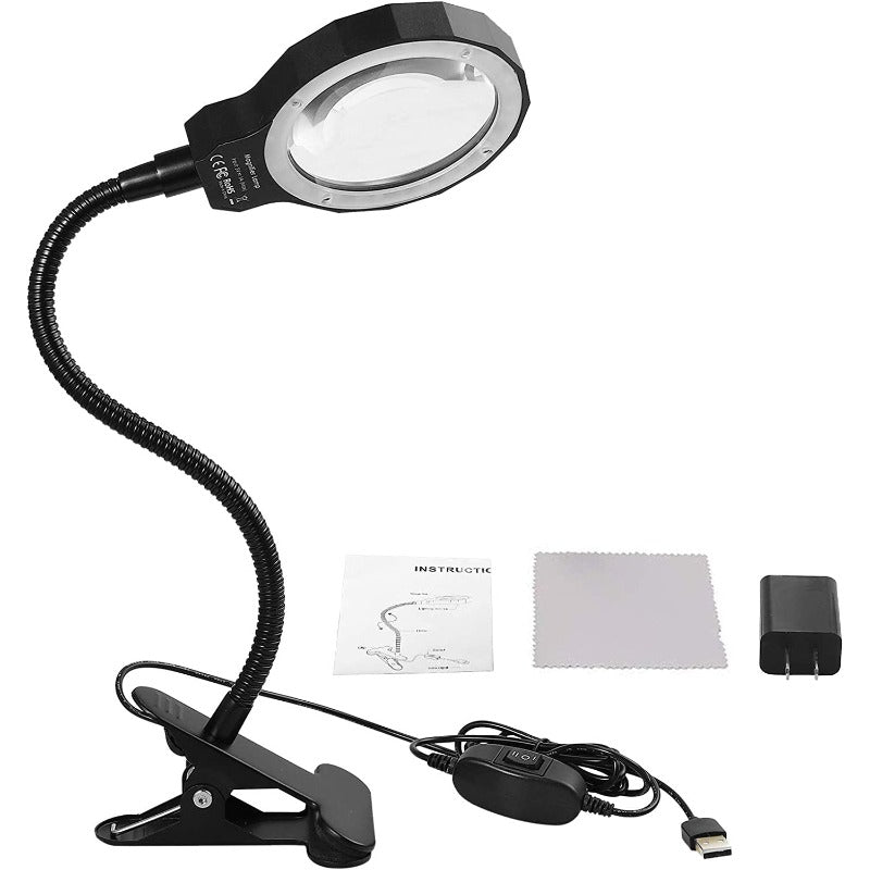 eSynic Handsfree 5X Magnifying Glass with Light