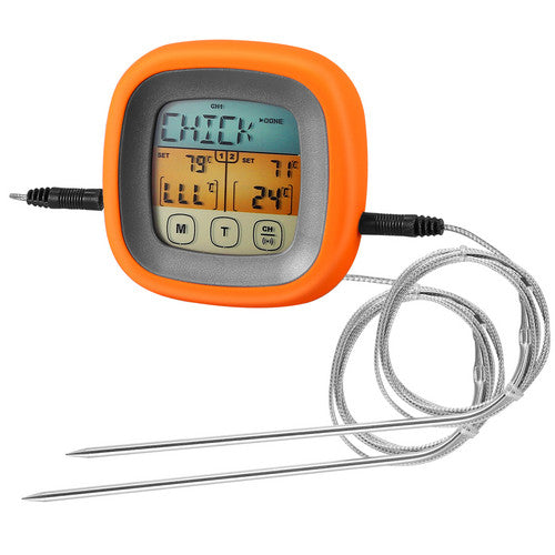 Digital Food Meat Thermometer BBQ Dual Probes Cooking Kitchen Oven Temperature