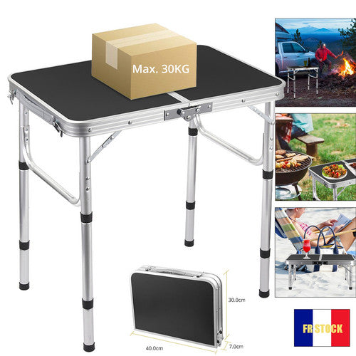 Table pliable de camping BBQ pique-nique avec filet de rangement Léger portable