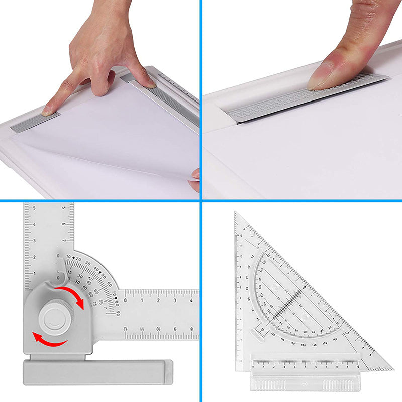 eSynic A4 Multifunction Drafting Table Adjustable Measuring System