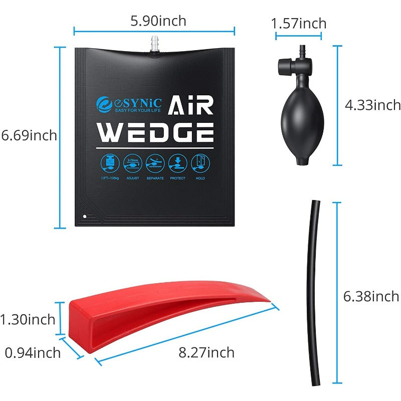 eSynic 4pcs Air Wedge Pump Wedge with Plastic Wedge
