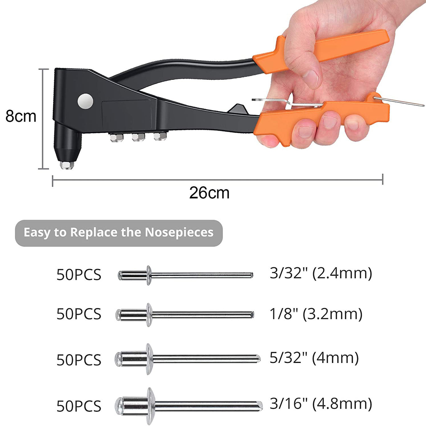 eSynic Popular Rivet Gun Hand Riveter Gun Kits