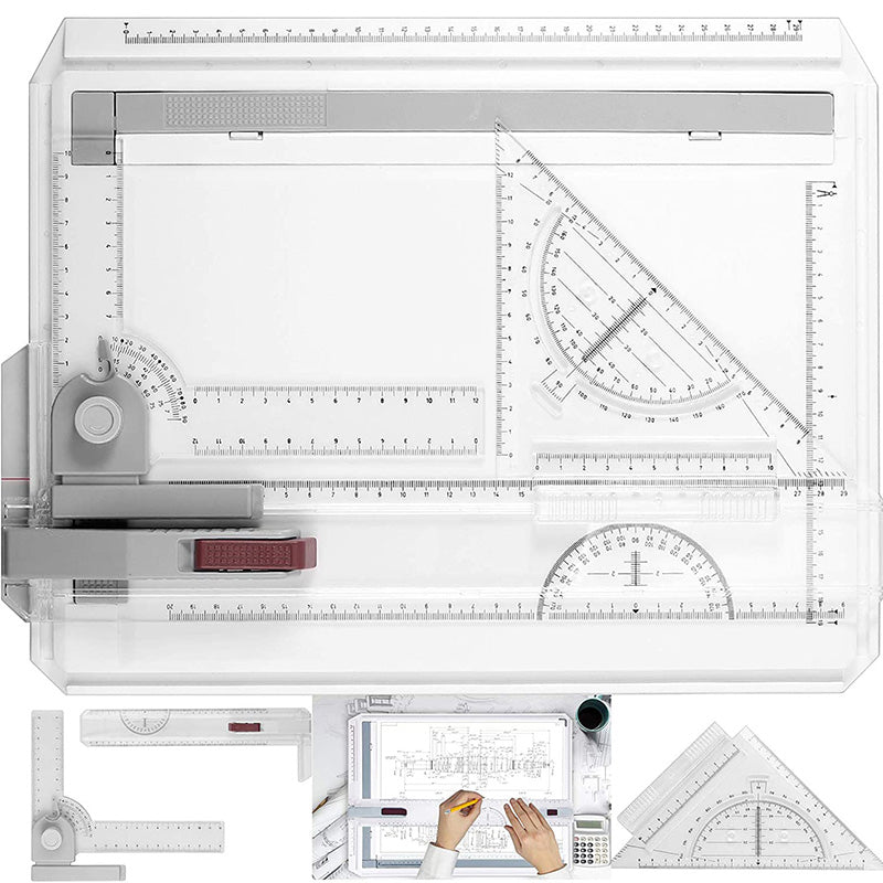 eSynic A4 Multifunction Drafting Table Adjustable Measuring System