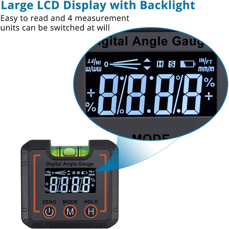 eSynic Waterproof Digital Angle Gauge Level Box