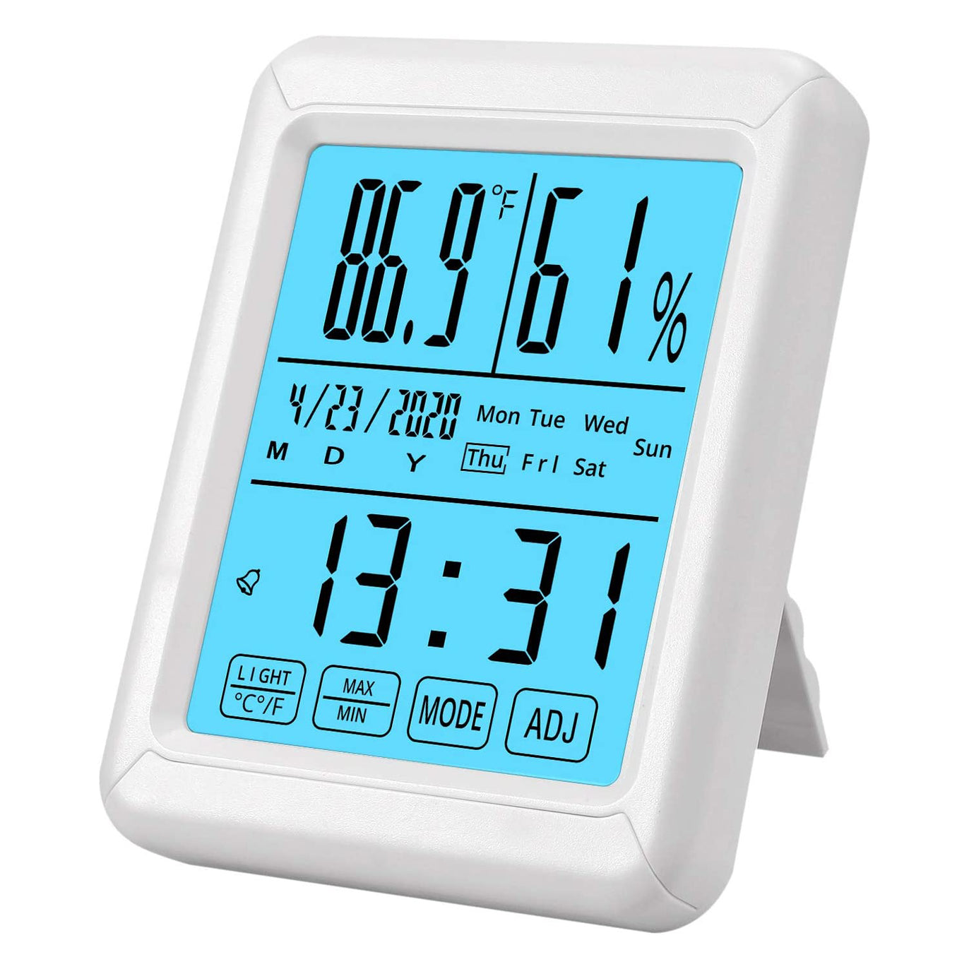 eSynic Touch Screen Backlight Touchable Digital Hygrometer Thermometer