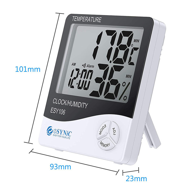 eSynic Popular 1Pcs Indoor Digital Thermometer Hygrometer