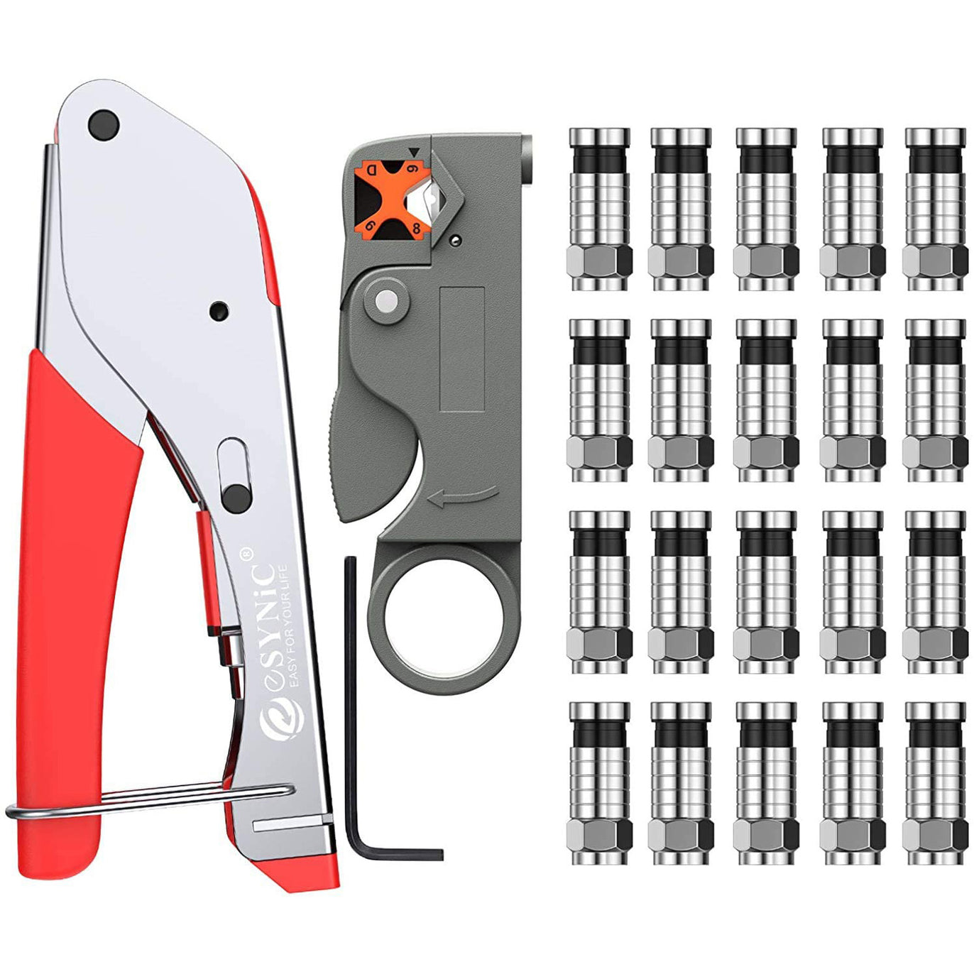 eSynic Coax Cable Crimper Tool Kit