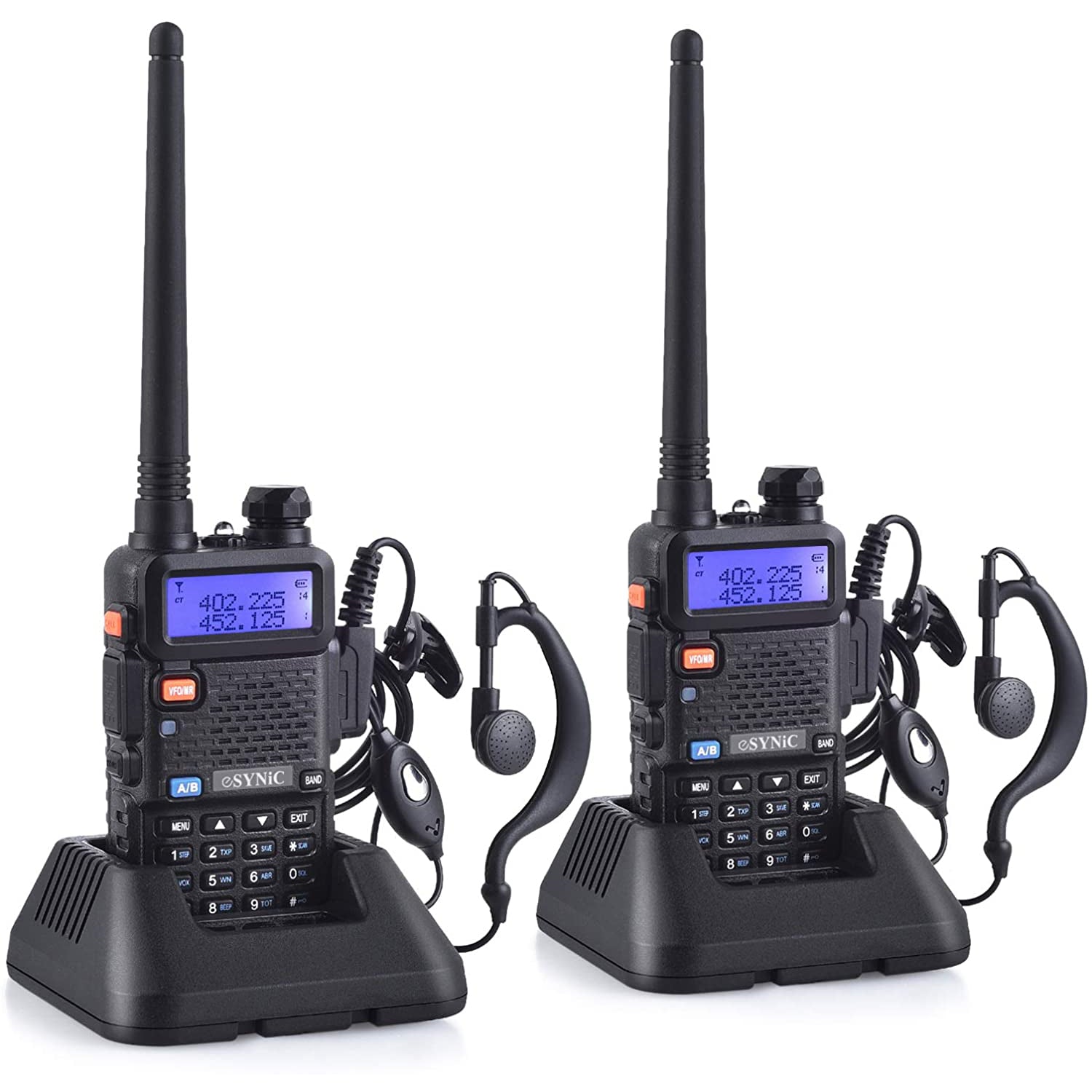 eSynic 2Pcs UV-5R Walkie Talkie professional walkie talkie