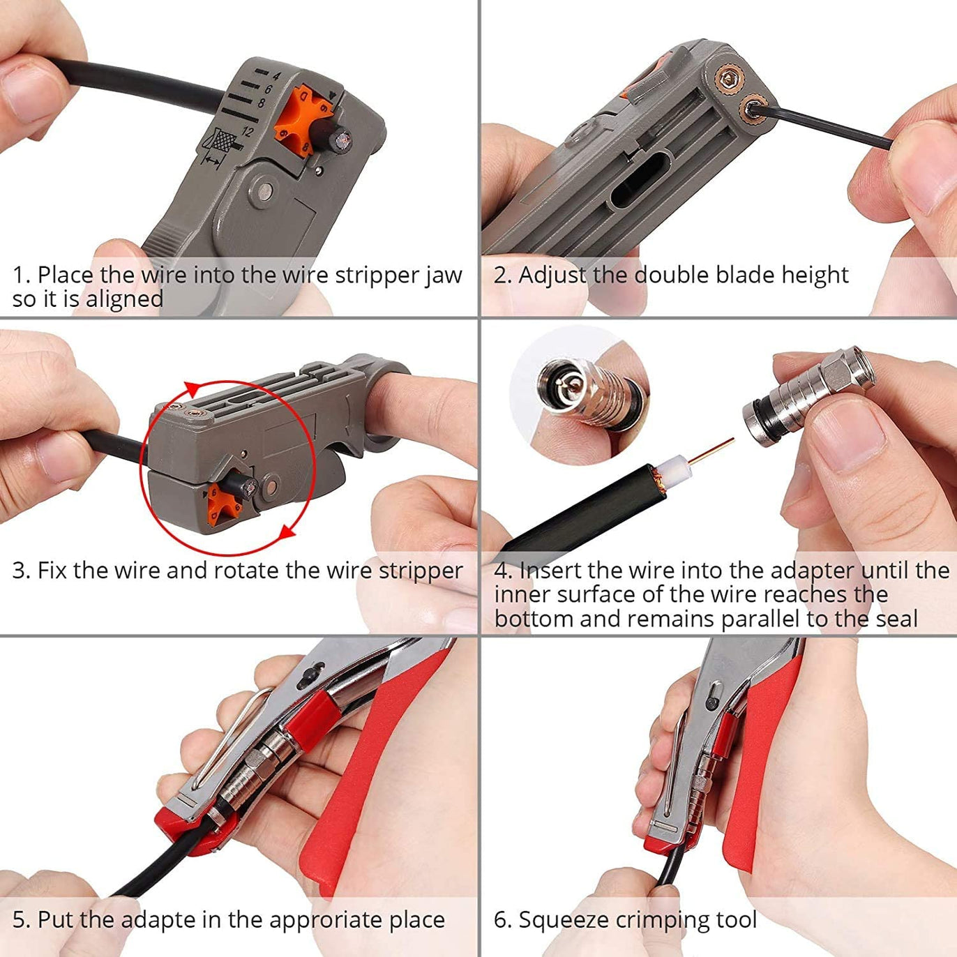 eSynic Coax Cable Crimper Tool Kit