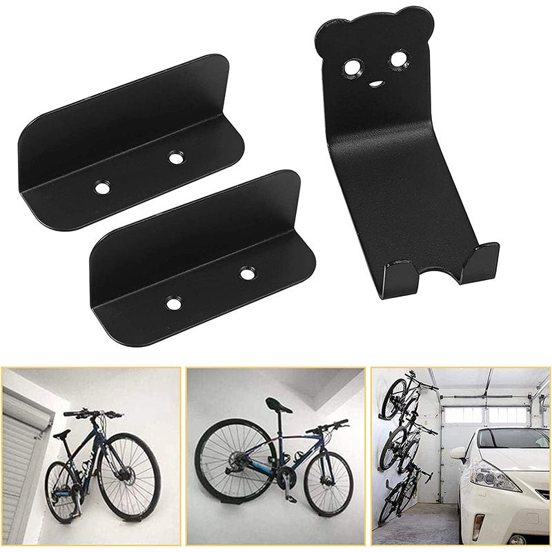 eSynic 6Pcs Heavy Duty Bicycle Wall Mount Pedal Hook - Black