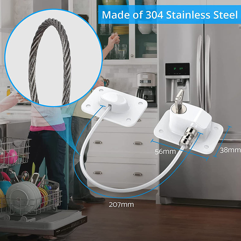 eSynic 2PCS Children Safety Refrigerator Lock Fridge Locks