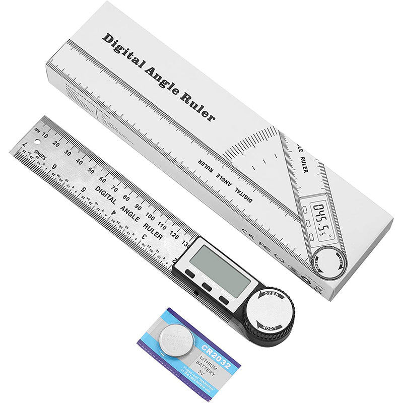 eSynic Digital Protractor 8 Inch/200mm Stainless Steel Electronic Angle Finder Ruler