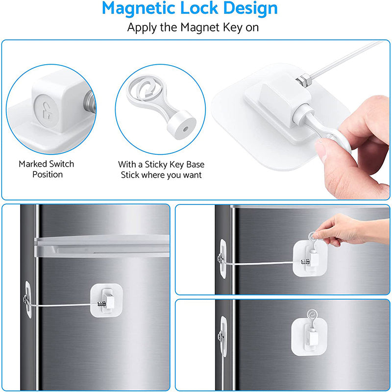 eSynic 2Pcs Popular Refrigerator Locks Strong Magnetic Self Adhesive F –  esynic