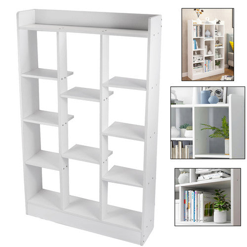 eSynic 4 Shelf Tall Wood Bookcase Storage Shelving 80 kg Adjustable Framed Display