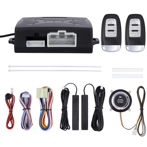 Car Start Alarm System Kit Remote Keyless Entry Ignition Push Button Starter SUV