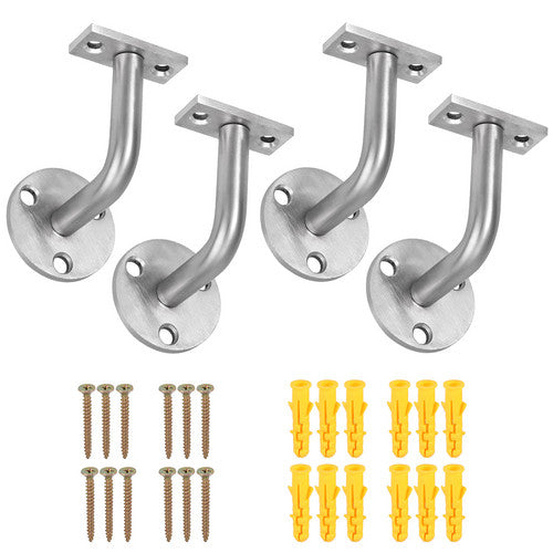 4* Handrail Bannister Support Stair Rail Bracket Balustrade Fixing Wall-Mounted