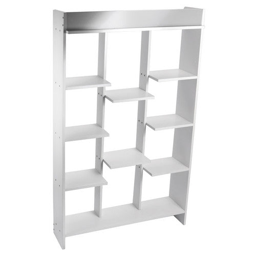 eSynic 4 Shelf Tall Wood Bookcase Storage Shelving 80 kg Adjustable Framed Display