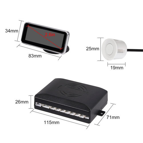 8X Car Parking Sensors Auto Front Rear Reverse Detector Radar Audio Buzzer Alarm