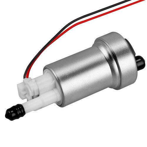 F90000285 525LPH Fuel Pump + Flex Hose E85 Connectors Install Kit For Walbro TI